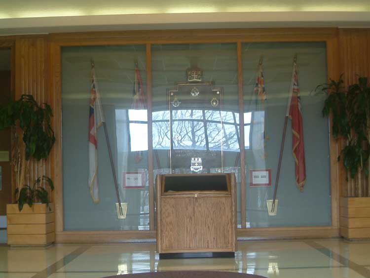 War Memorial display located at the Memorial University of Newfoundland