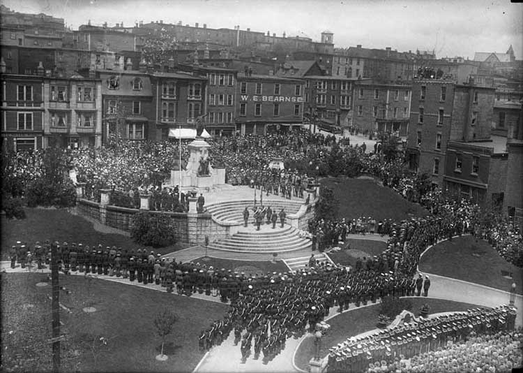 Dedication ceremony, following unveiling of the National War Memorial, St. John's, 1 July 1924 