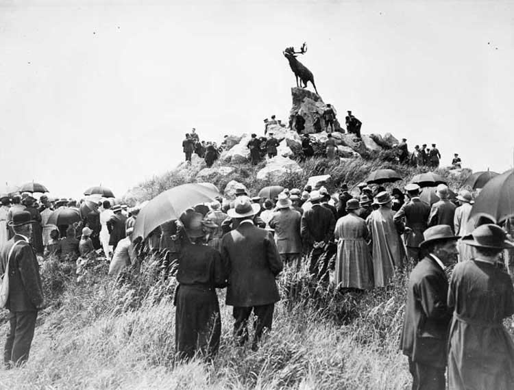 Opening of the Newfoundland Memorial Park, Beaumont Hamel, France, 7 June 1925 - Louverture du Parc Mmorial de Terre-Neuve, Beaumont Hamel, France, le 7 juin, 1925.