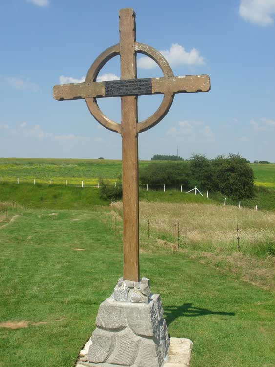 Memorial cross erected in memeory of the 31st Highland Division