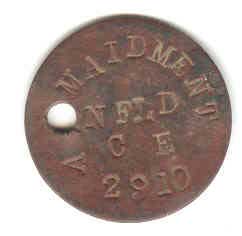 Tag belonging to Private Maidment